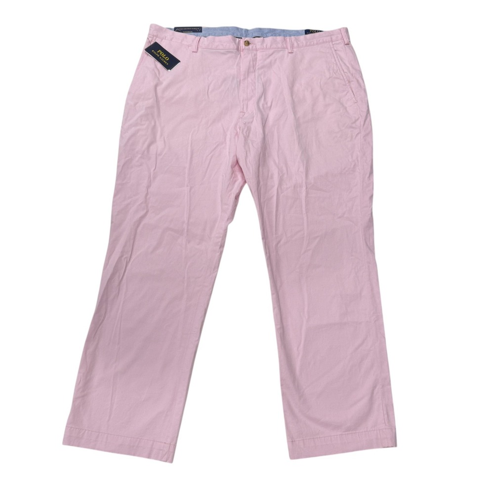 Polo Ralph Lauren Mens Stretch Classic Fit Chino Pants Bath Pink 42 Bx 30 NWT